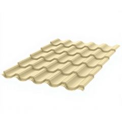 Металлочерепица Stynergy (Стинержи) Garda Corundum50, 1195х1145х0,50 мм, Полиэстер (Россия) Zn140, RAL1014 (слоновая кость) м2