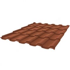Профиль волнообразный Stynergy (Стинержи) S, 1165х1125х0,45 мм, Полиэстер (Россия) Zn100 RAL8004 (медно-коричневый) м2