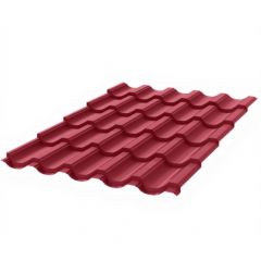 Металлочерепица Stynergy (Стинержи) Garda Corundum50, 1195х1145х0,50 мм, Полиэстер (Россия) Zn140, RAL3003 (рубиново-красный) м2