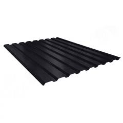 Профнастил Stynergy (Стинержи) Rooftop Бархат R, 1150х1100х0,50 мм С20, Текстуриров. полиэфирное покрытие (Северсталь) Zn180 RAL9005 (глубокий черный) м2