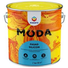 Краска фасадная Eskaro (Эскаро) Moda Fasad Silicon силиконизированная глубокоматовая База TR 0,9 л