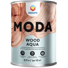 Краска фасадная Eskaro (Эскаро) Moda Wood Aqua высокоукрывная полуматовая База TR 0,9 л