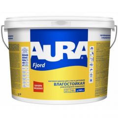 Краска для стен и потолков Eskaro (Эскаро) Aura Interior Fjord влагостойкая матовая база А белая 15 л