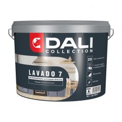 Краска интерьерная для стен и потолков Dali (Дали) Collection Lavado 7 Экстрапрочная База С 9 л