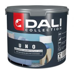 Краска интерьерная для стен и потолков Dali (Дали) Collection UNO укрывистость в 1 слой База А 2,5 л