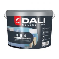 Краска интерьерная для стен и потолков Dali (Дали) Collection UNO укрывистость в 1 слой База А 9 л