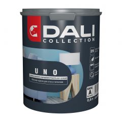 Краска интерьерная для стен и потолков Dali (Дали) Collection UNO укрывистость в 1 слой База С 0,9 л