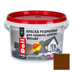 Краска акриловая резиновая Дали (Dali) для кровли, цоколя и фасада Терракотовая 3 кг