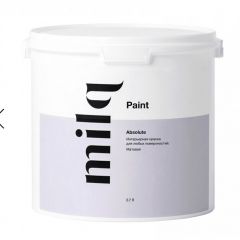 Краска интерьерная Milq (Милк) Absolute для любых поверхностей матовая белая 2,7 л