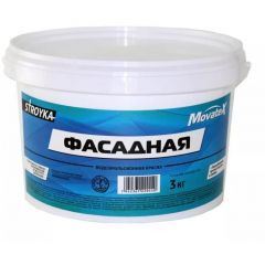 Краска водоэмульсионная Movatex Stroyka фасадная 3 кг