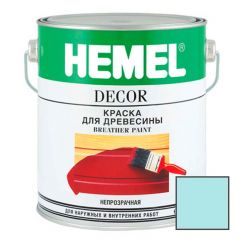 Краска для дерева на основе растворителя Hemel Breather Paint полуматовая 2111Н Арктик 0,18 л