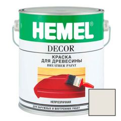 Краска для дерева на основе растворителя Hemel Breather Paint полуматовая 2112Н Жемчужный 0,18 л