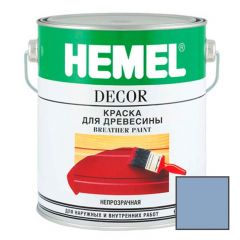 Краска для дерева на основе растворителя Hemel Breather Paint полуматовая 2113Н Лаванда 0,18 л