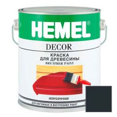 Краска для дерева на основе растворителя Hemel Breather Paint полуматовая 2116Н Антрацитово-серый 5 л