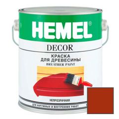 Краска для дерева на основе растворителя Hemel Breather Paint полуматовая 2119Н Терракотовая 0,18 л