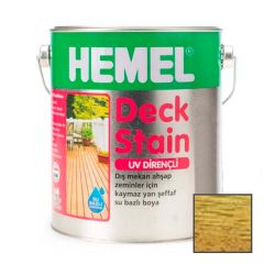 Краска Hemel Deck Stain для террас с антискользящим эффектом полуглянцевая 3400H Бесцветная база 2,4 л