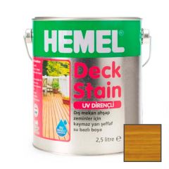 Краска Hemel Deck Stain для террас с антискользящим эффектом полуглянцевая 3411Н Античная сосна 2,5 л