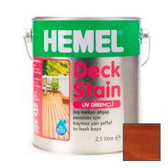 Краска Hemel Deck Stain для террас с антискользящим эффектом полуглянцевая 3412Н Медно-коричневый 2,5 л