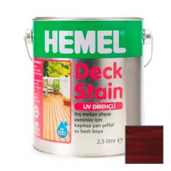 Краска Hemel Deck Stain для террас с антискользящим эффектом полуглянцевая 3413Н Тик 2,5 л