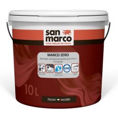 Краска интерьерная негорючая на силикатной основе San Marco (Сан Марко) Marco Zero для поверхностей с повышенными требованиями к огнестойкости матовая Bianco (Белая) 10 л, R1500018/10