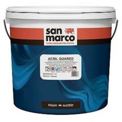 Краска фасадная особопрочная акрил-силоксановая San Marco (Сан Марко) Acsil Quarzo с кварцевым наполнителем матовая Bianco (Белая) 1 л, R6340019/10