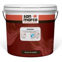 Краска интерьерная на водной основе с повышенной укрывистостью San Marco (Сан Марко) Ragona наносится без брызг и потеков глубоко-матовая Bianco (Супербелая) 4 л, R4070019/4