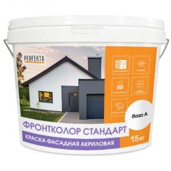 Краска фасадная акриловая Perfekta (Пэрфекта) Фронтколор Стандарт База A 15 кг