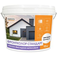 Краска фасадная акриловая Perfekta (Пэрфекта) Фронтколор Стандарт цветовая группа 4 15 кг