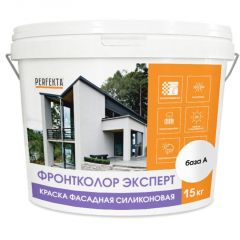 Краска фасадная силиконовая Perfekta (Пэрфекта) Фронтколор Эксперт База A 15 кг