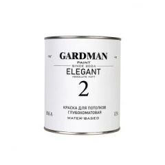 Краска для потолков Gardman Paint (Гардман Пэйнт) Elegant 2 глубокоматовая белая 0,9 л