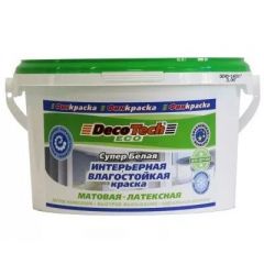 Краска интерьерная влагостойкая DecoTech Eco 3 кг