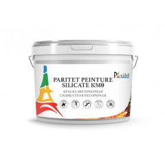 Краска негорючая интерьерная силикатная Paritet (Паритет) Silicate, KM0, База С, 9 л
