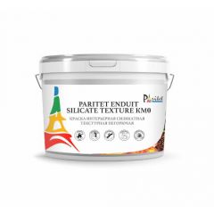 Краска негорючая интерьерная силикатная Paritet (Паритет) Silicate Texture, фактурная, KM0, База А, 15 кг