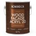 Универсальная акриловая краска для деревянных поверхностей Командор Faсade Acryl Wood 20 полуматовая База С 2,7 л