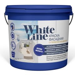 Краска фасадная White Line ВД укрывистая супербелая 4,2 кг