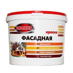 Краска фасадная Эммикс ВД моющаяся белая 3,8 кг