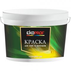 Краска для стен и потолков Ekoprof супербелая 14 кг