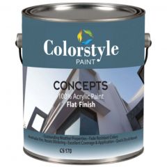 Краска фасадная акриловая Colorstyle Concepts 100% Acrylic Paint-Flat Finish CS170 глубокоматовая белая 1 л