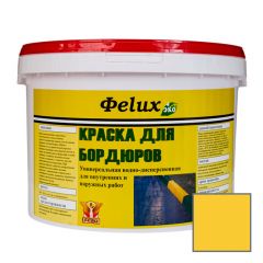 Краска водно-дисперсионная Фelux акриловая для бордюров желтая 3 л