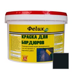 Краска водно-дисперсионная Фelux акриловая для бордюров черная 10 л