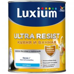 Краска Dulux (Дюлюкс) Ultra Resist для кухни и ванной матовая BW 1 л