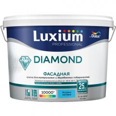 Краска фасадная водно-дисперсионная Dulux (Дюлюкс) Professional Diamond для минеральных поверхностей гладкая матовая база BW 9 л