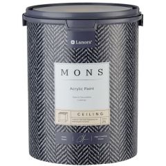 Краска интерьерная для потолка Lanors (Ланорс) Acrilic Paint Mons Ceiling глубоко матовая бархатистая база P белая 2,5 л НФ-00000111