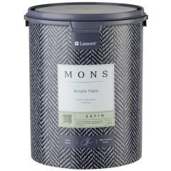 Краска интерьерная Lanors (Ланорс) Acrilic Paint Mons Satin 100% акриловая с легким шелковистым блеском база P белая 2,5 л НФ-00005465