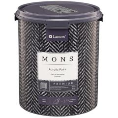 Краска умная интерьерная Lanors (Ланорс) Acrilic Paint Mons Premium для улучшения качества воздуха глубокоматовая база P Белая 4,5 л