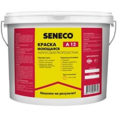 Краска моющаяся акриловая Seneco (Сенеко) Professional А 12 5 кг