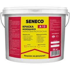 Краска моющаяся акриловая Seneco (Сенеко) Professional А 12 20 кг