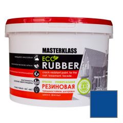 Краска универсальная резиновая Мастер-класс (Master Class) для кровли, цоколя и фасада Синяя 10 кг