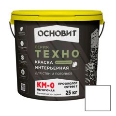 Краска интерьерная Основит (Osnovit) Техно Профколор СSt990 Т КМ0 текстурная негорючая белая База А 25 кг