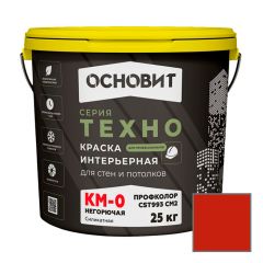 Краска интерьерная Основит (Osnovit) Техно Профколор СSt993 СМ2 КМ0 негорючая моющаяся глубокоматовая 009 терракотовый 25 кг